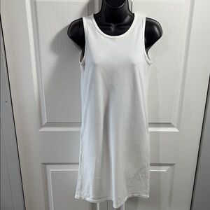 Brandy Melville White Fitted Midi Tank Dress